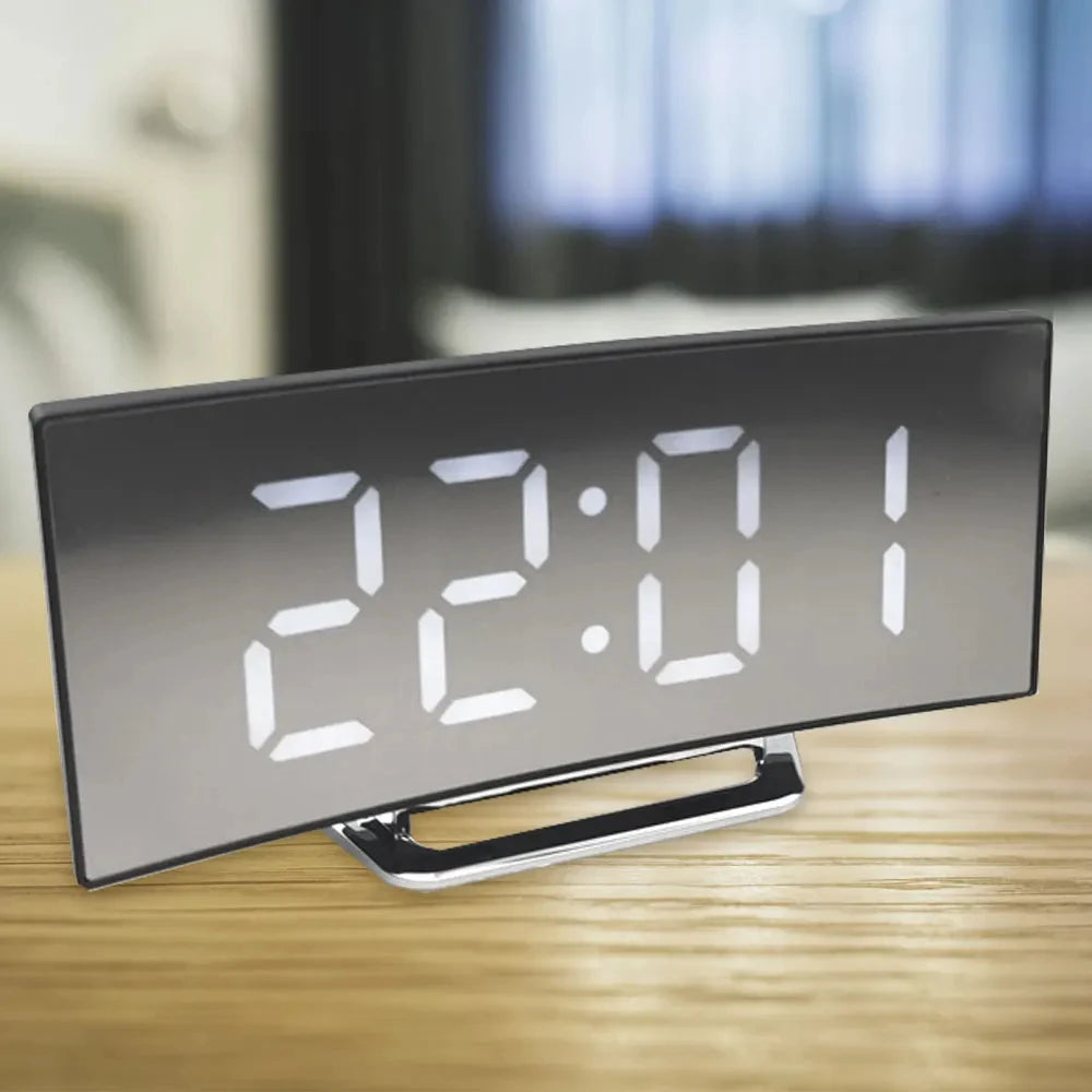 Digital Alarm Clock with Large LED Mirror Screen