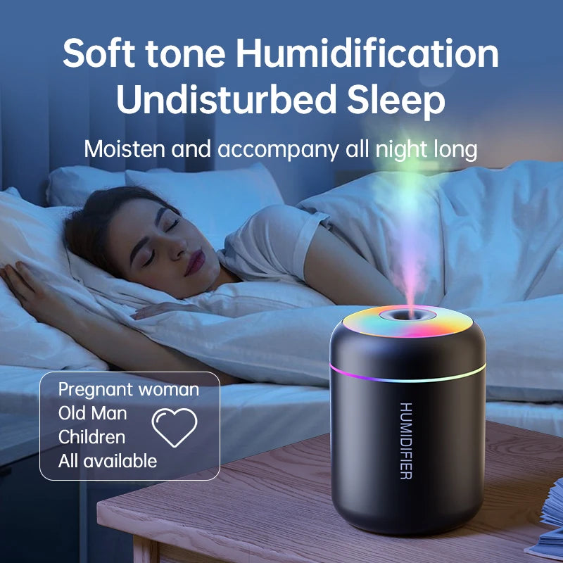 Mini USB Humidifier & Essential Oil Diffuser – For Bedroom