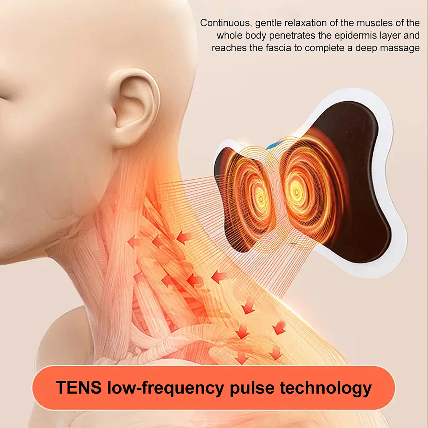 Mini Electric Neck Massager – 8 Modes EMS Therapy
