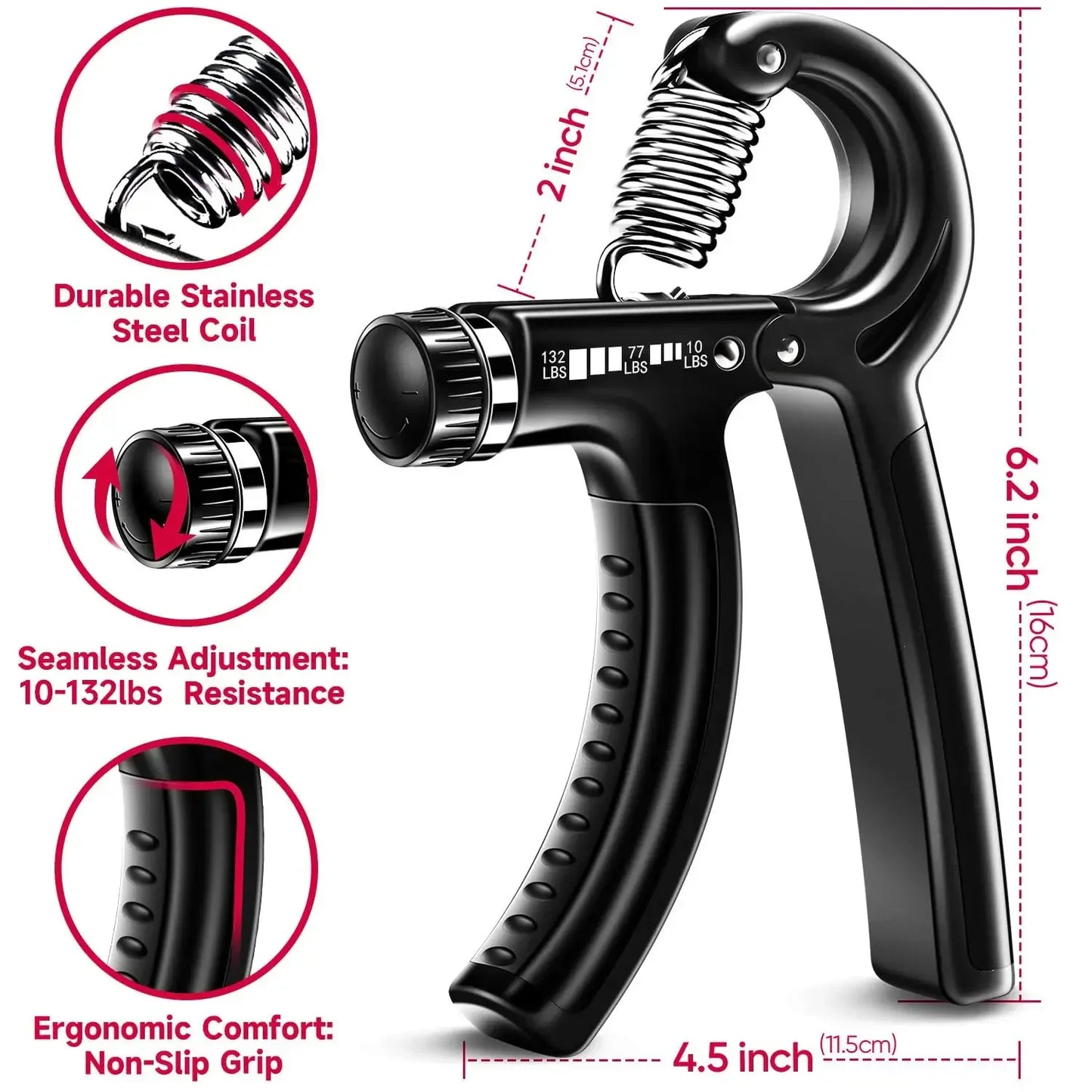 Grip Strengthener with Finger Exerciser – Build Power Daily