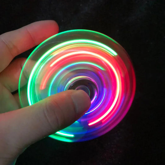 Crystal Luminous Spinner – Kinetic Gyroscope for Kids & Adults