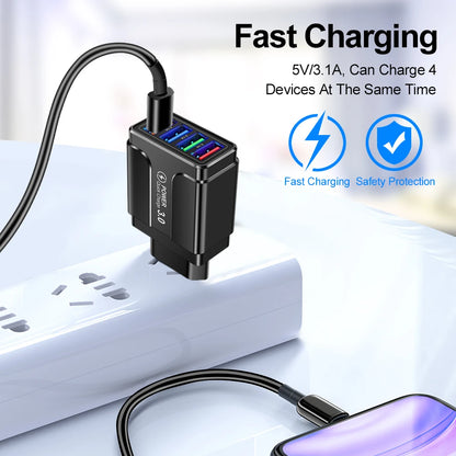 Portable QC 3.0 USB Wall Charger – For Xiaomi & iPhone