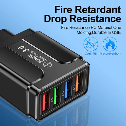 Portable QC 3.0 USB Wall Charger – For Xiaomi & iPhone