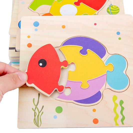 Baby Woodel Shapes Learning Toyn 3D Puzzle – Tangram Anima