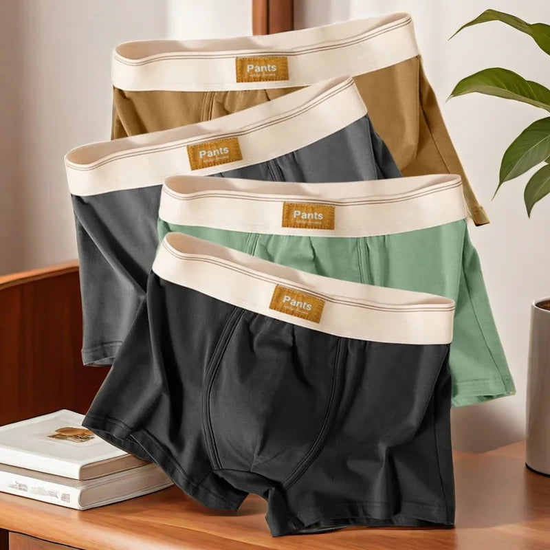 3-Pack Cotton Boxer Briefs for Men – Breathable & Comfortable Fit