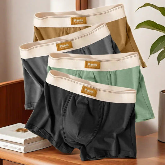 3-Pack Cotton Boxer Briefs for Men – Breathable & Comfortable Fit