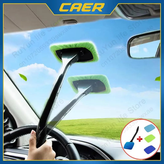 Car Window Cleaner Kit – Microfiber Brush & Wiper