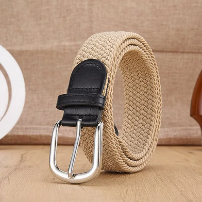 Unisex Woven Elastic Belt – No Punching Needed, Casual & Sporty