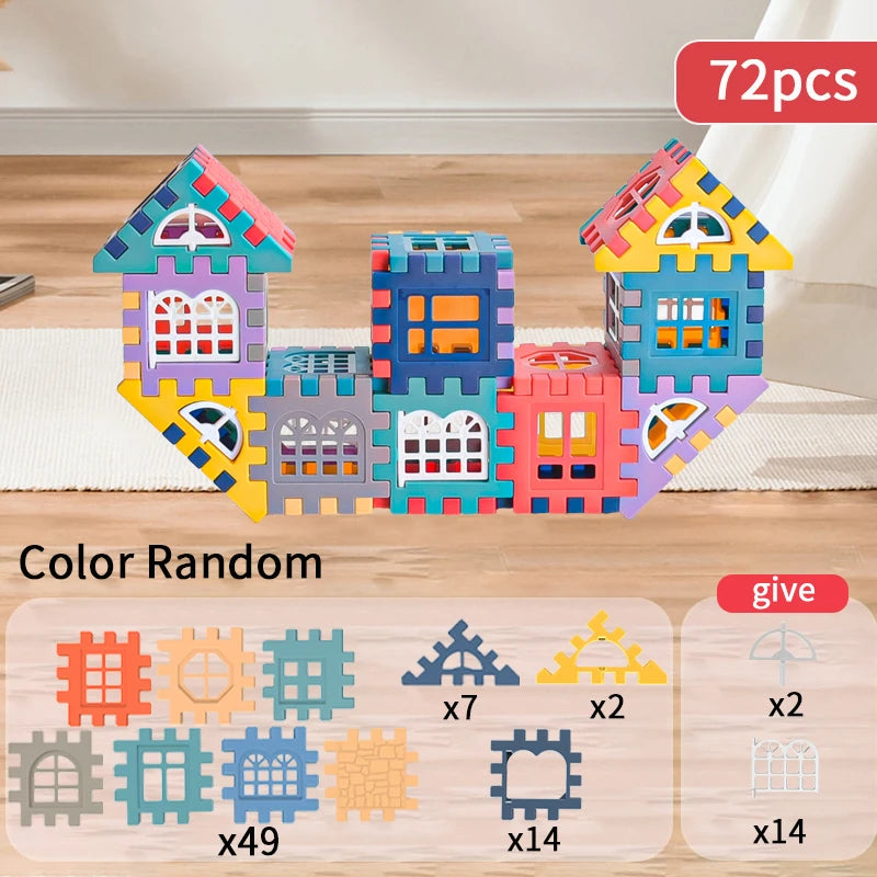 Large House Building Blocks for Kids – Simulation Window Design