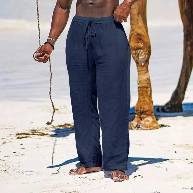 Men’s Linen Cotton Pants – Loose, Cool & Lightweight