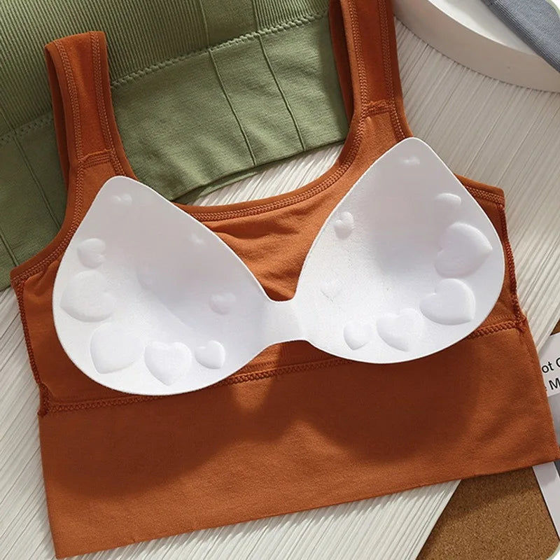 Women’s Fitness Crop Top – Push-Up Yoga & Gym Bra