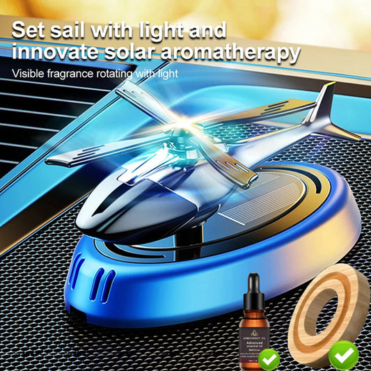 Solar-Powered Rotating Car Air Freshener – Stylish & Natural