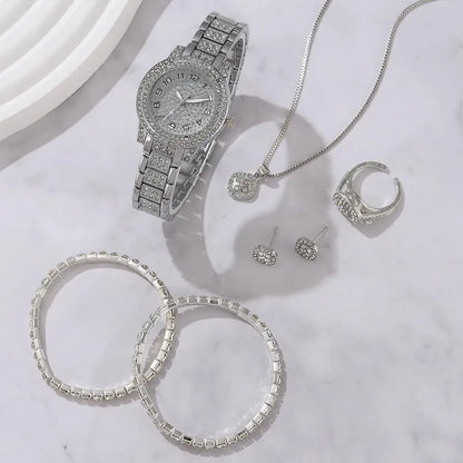 Elegant Crystal Watch Set – 6PCS