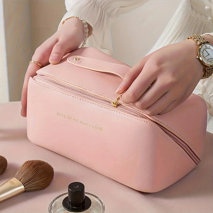 Luxury Makeup Organizer Bag – Travel Cosmetic Case with Zip
