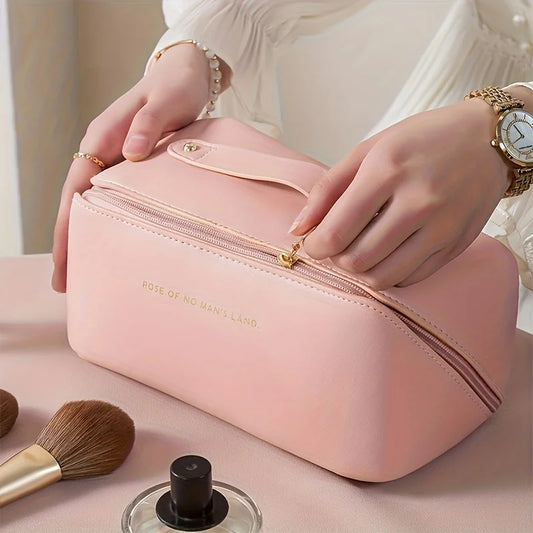 Luxury Makeup Organizer Bag – Travel Cosmetic Case with Zip