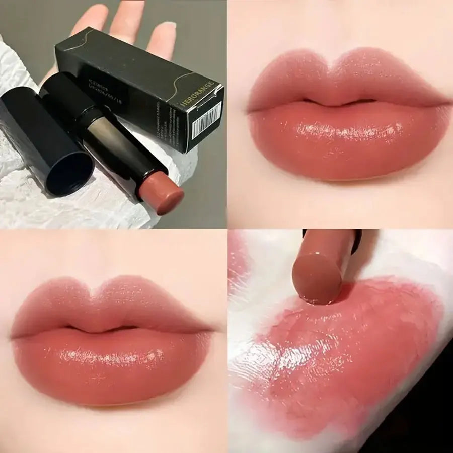 Red Brown Mirror Lipstick – Waterproof & Moisturizing Shine