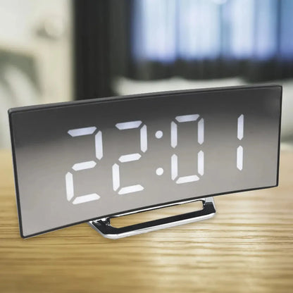Digital Alarm Clock with Large LED Mirror Screen