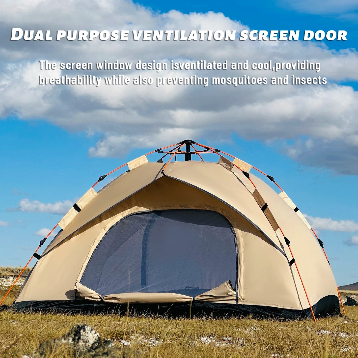 Automatic Quick-Open Tent – Rain & Sun Protection for 4
