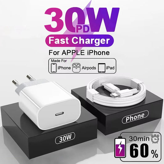 Original Apple 30W Charger – Compatible with iPhone 11-16