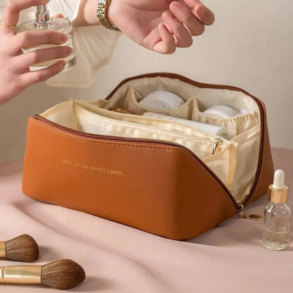 Luxury Makeup Organizer Bag – Travel Cosmetic Case with Zip
