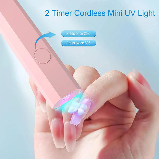 YIKOOLIN Portable Nail Dryer – UV/LED Quick Cure & USB Rechargeable