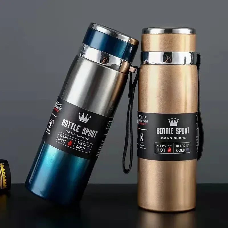 1L Stainless Steel Thermos – Keeps Drinks Hot & Cold