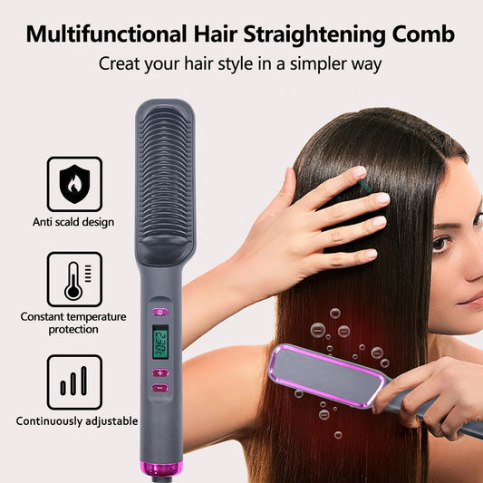 Electric Hot Comb – Multifunctional Straightener with Negative Ions
