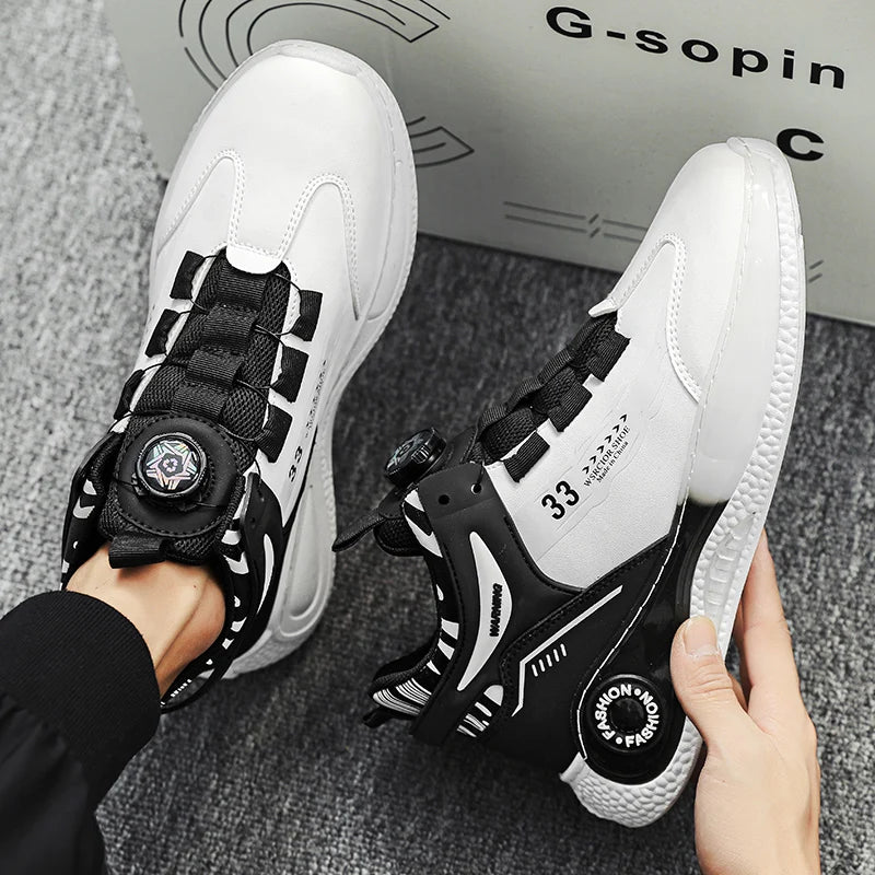 Comfortable Men’s Outdoor Sneakers – Rotating Buckle & Strong Grip