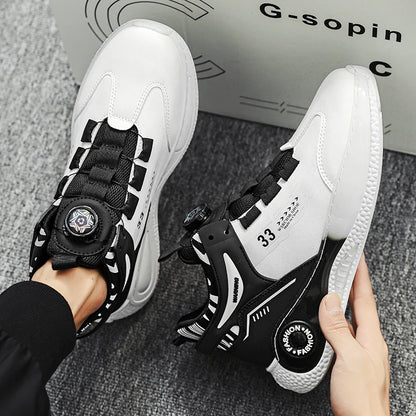 Comfortable Men’s Outdoor Sneakers – Rotating Buckle & Strong Grip