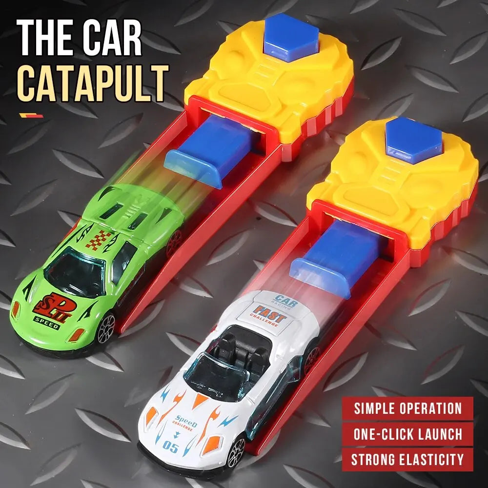 Dynamic Ejection Slide Car – Racing Taxi Mini Toy Gift