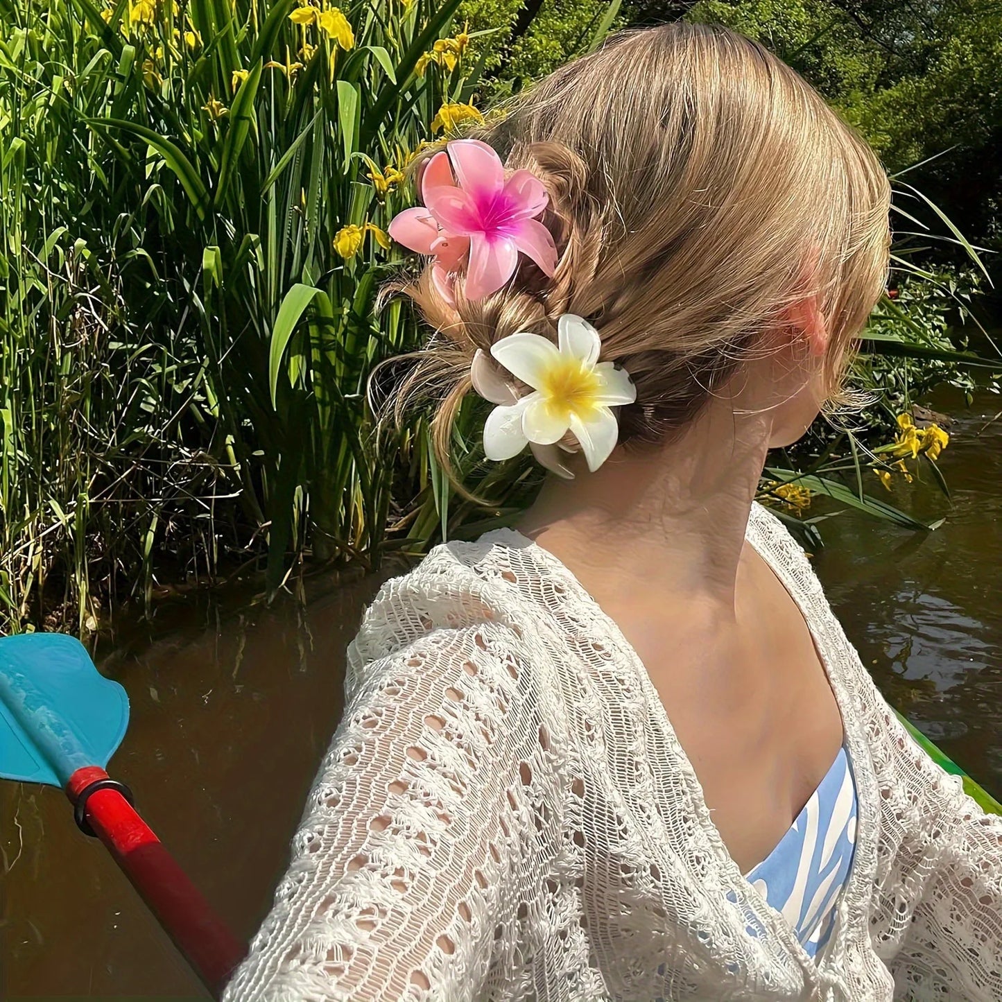 2/4PCS Boho Flower Hair Clips – Vacation Style Barrettes