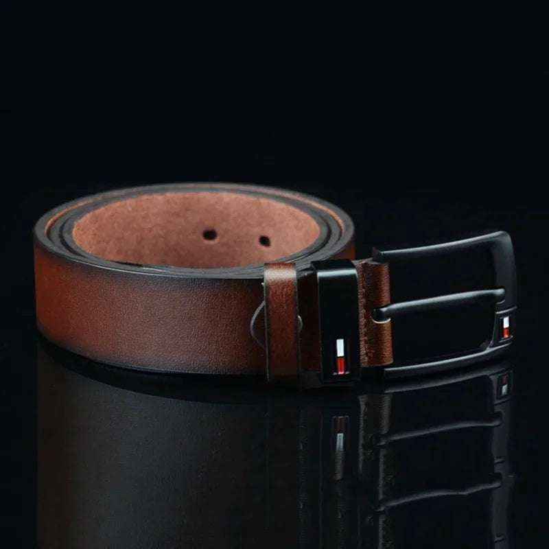Men’s Luxury PU Leather Belt – Alloy Buckle, Punk Style 2024