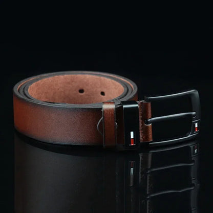 Men’s Luxury PU Leather Belt – Alloy Buckle, Punk Style 2024