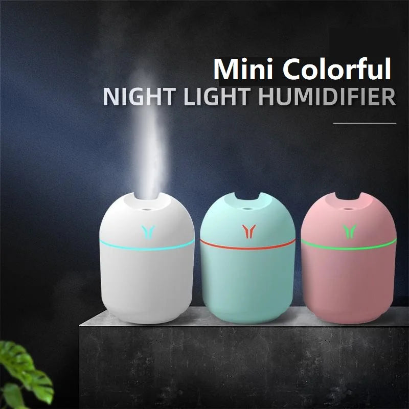 Mini Humidifier & Oil Diffuser – Quiet & Colorful