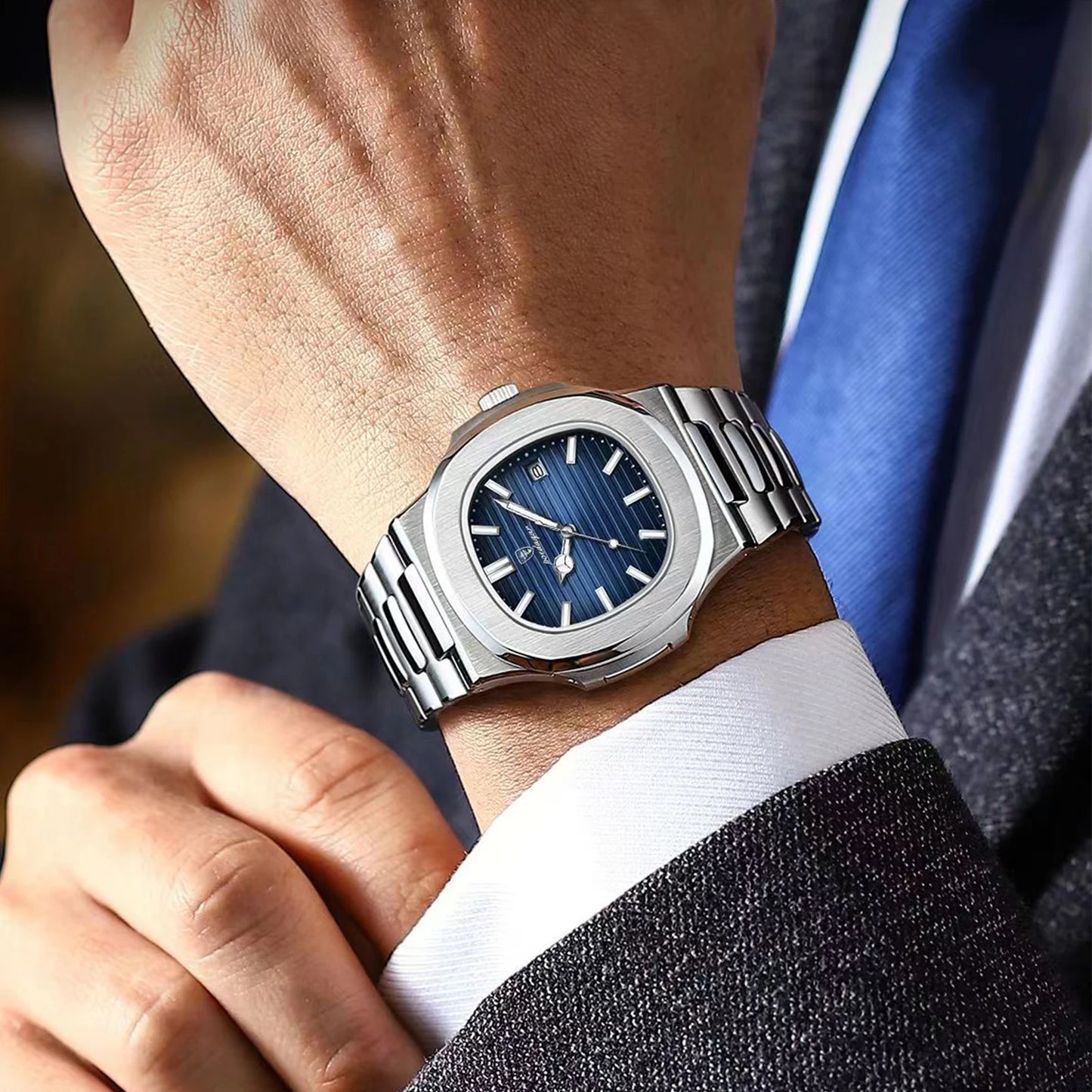 Stainless Steel Quartz Watch for Men – Business & Sports