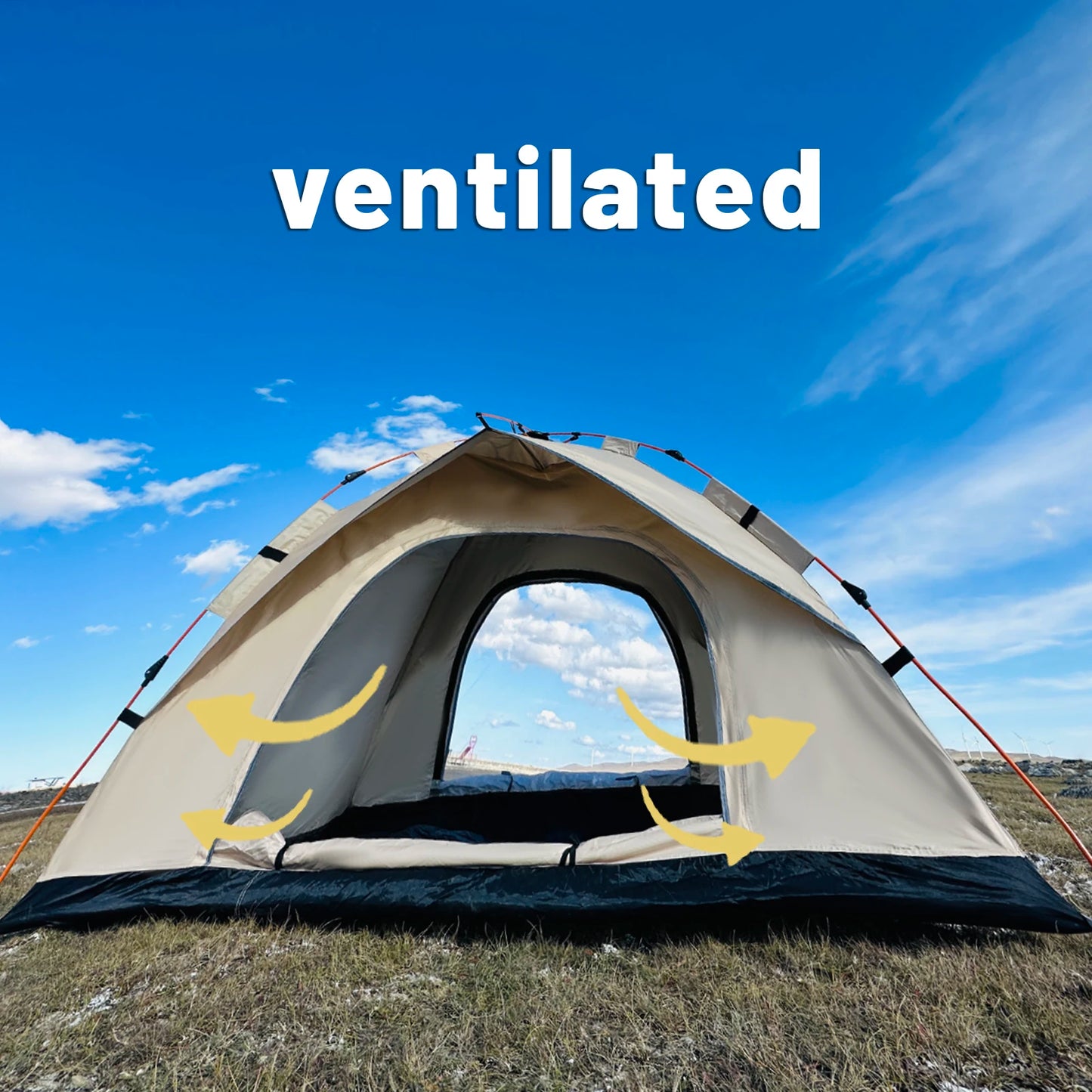Automatic Quick-Open Tent – Rain & Sun Protection for 4