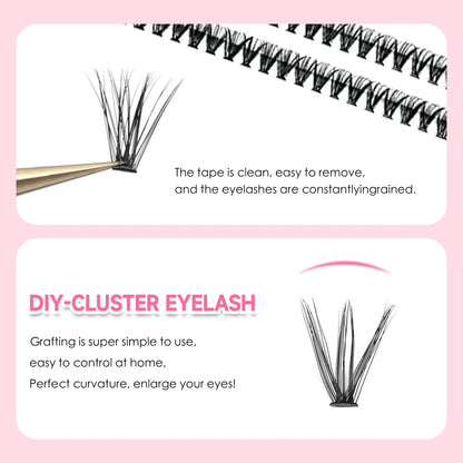 200 PCS Lash Clusters Kit – Makeup Tools for Perfect Extensions