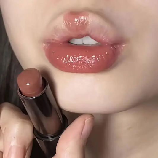 Red Brown Mirror Lipstick – Waterproof & Moisturizing Shine