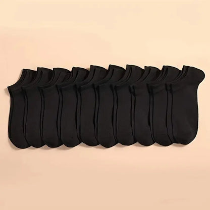 10 Pairs Breathable Boat Socks – Comfy & Odor-Free