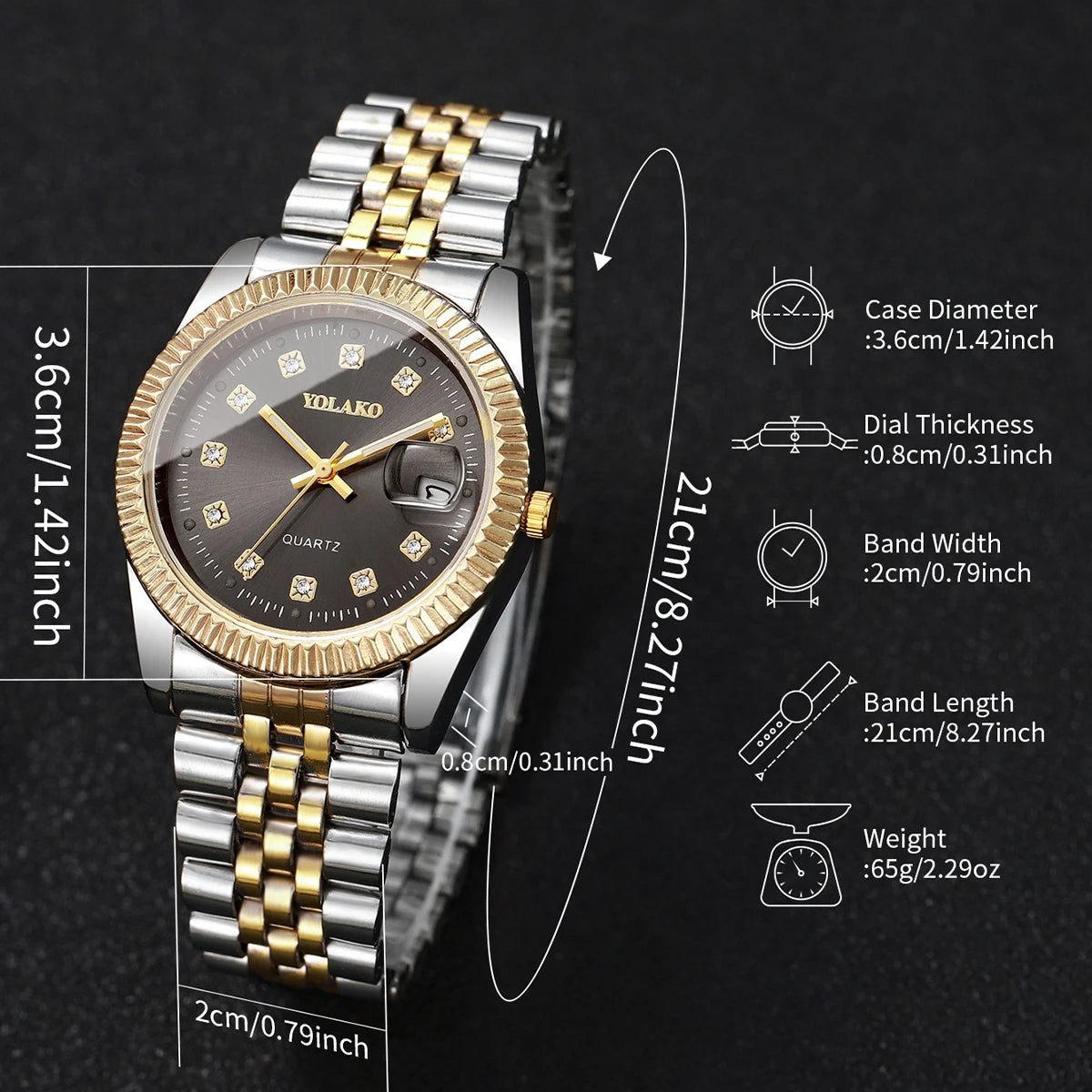 Luxury Men’s Business Watch with Calendar