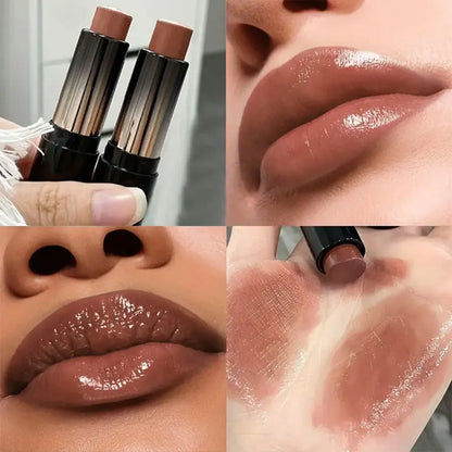 Red Brown Mirror Lipstick – Waterproof & Moisturizing Shine