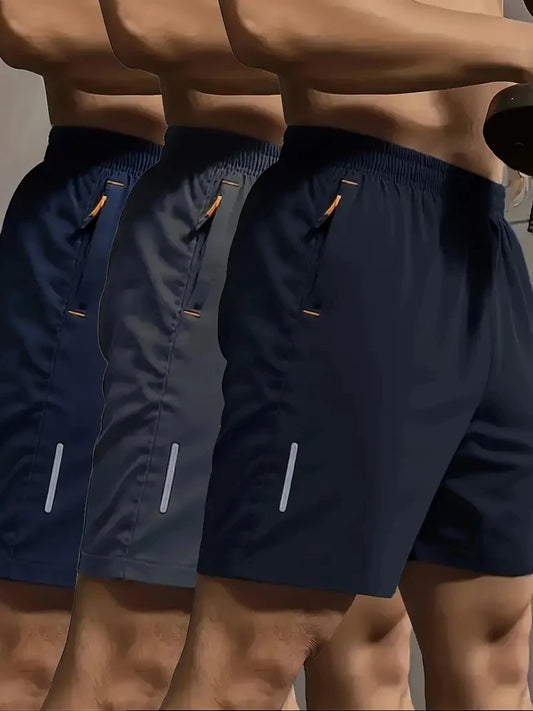 Comfort Fit Men’s Gym Shorts – Elastic Waistband, Summer Style