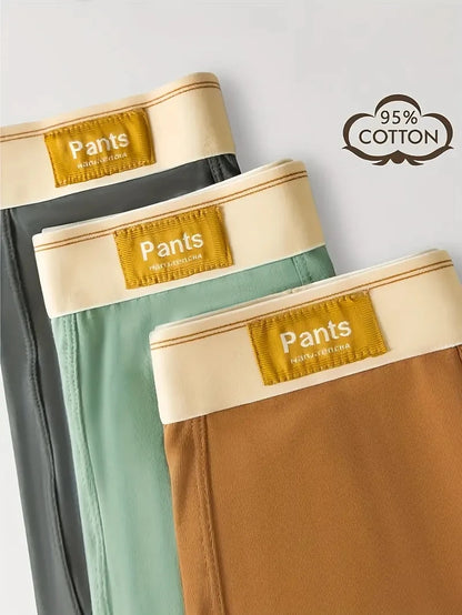 3-Pack Cotton Boxer Briefs for Men – Breathable & Comfortable Fit
