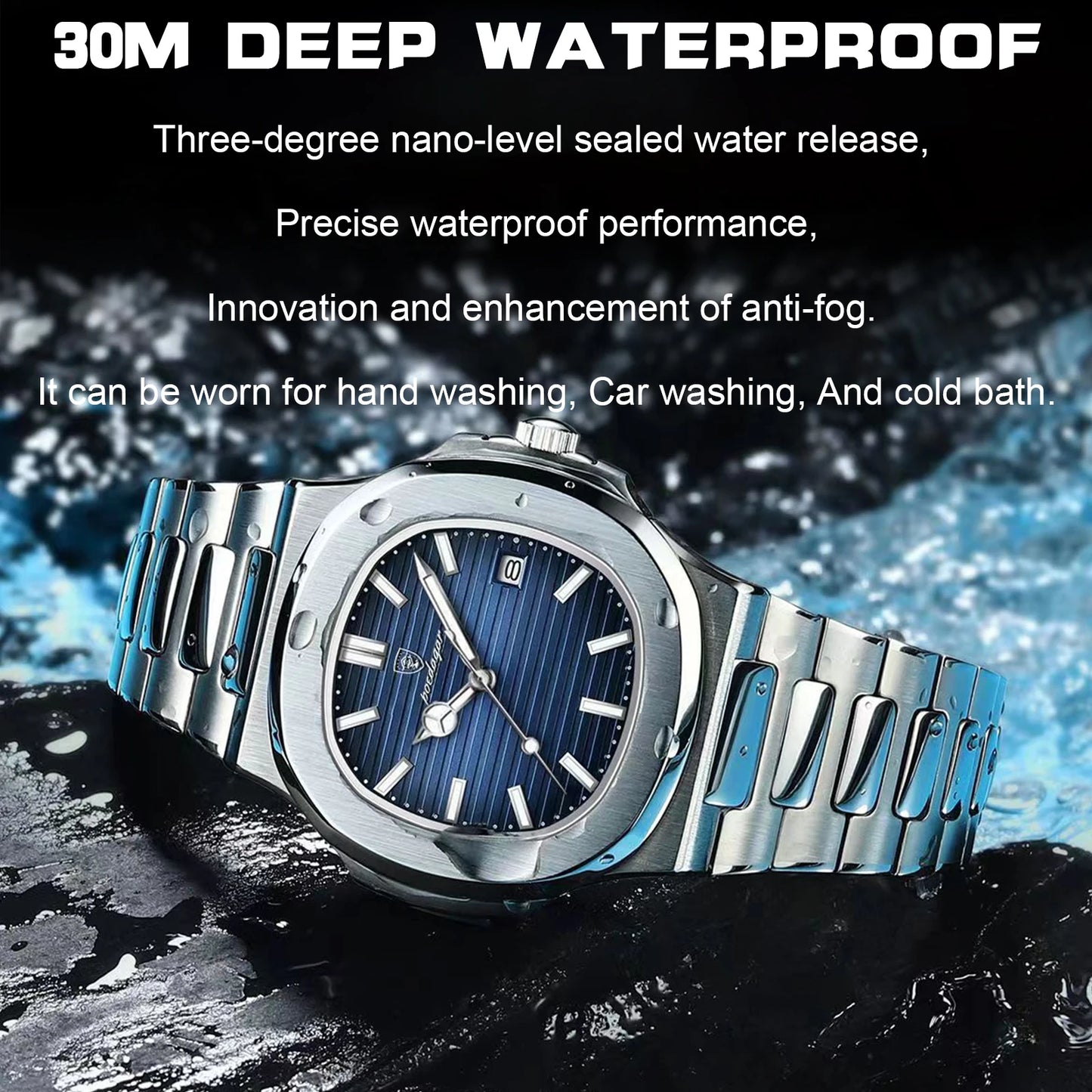 Stainless Steel Quartz Watch for Men – Business & Sports