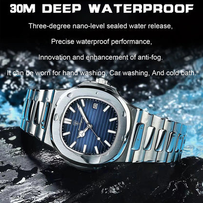 Stainless Steel Quartz Watch for Men – Business & Sports