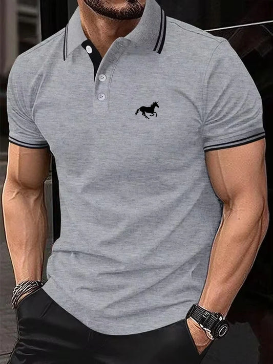 Summer Men’s Polo Shirt – Button Lapel Tee (Sizes S to 3XL)
