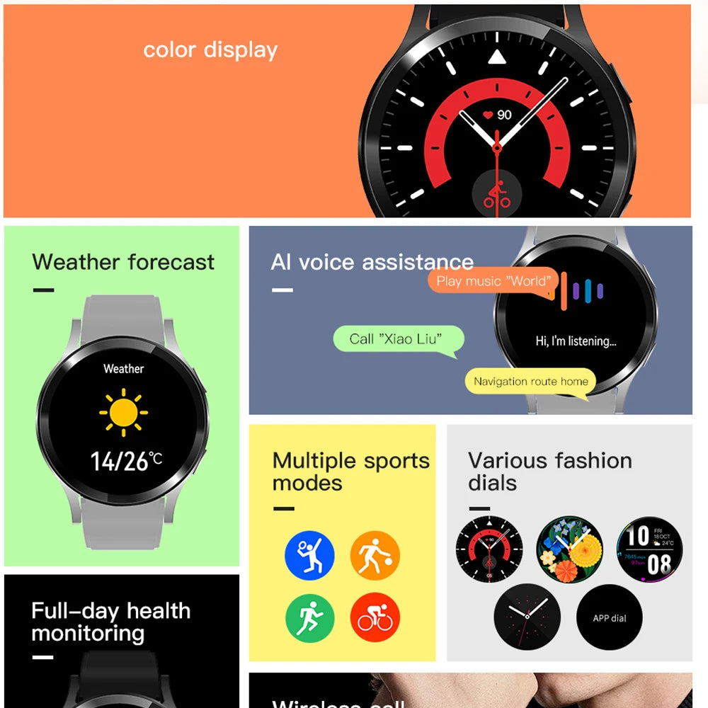 2025 Bluetooth Smartwatch – 1.32” Sport Health Monitor