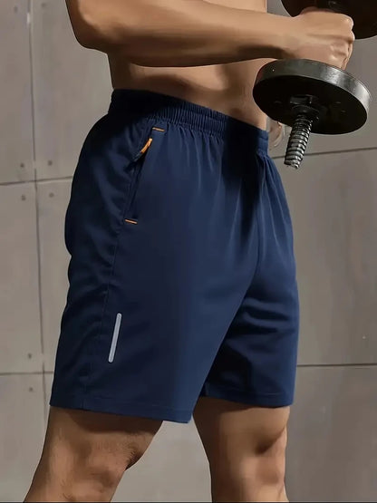 Comfort Fit Men’s Gym Shorts – Elastic Waistband, Summer Style