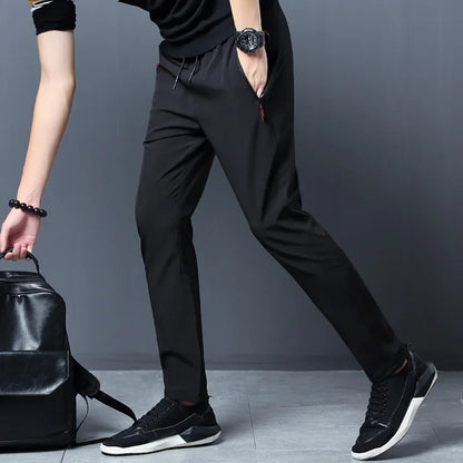 Elastic Waist Casual Trousers – Comfortable Plus Size Men’s Wear