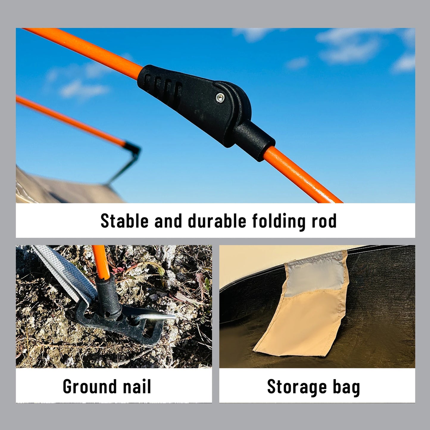Automatic Quick-Open Tent – Rain & Sun Protection for 4